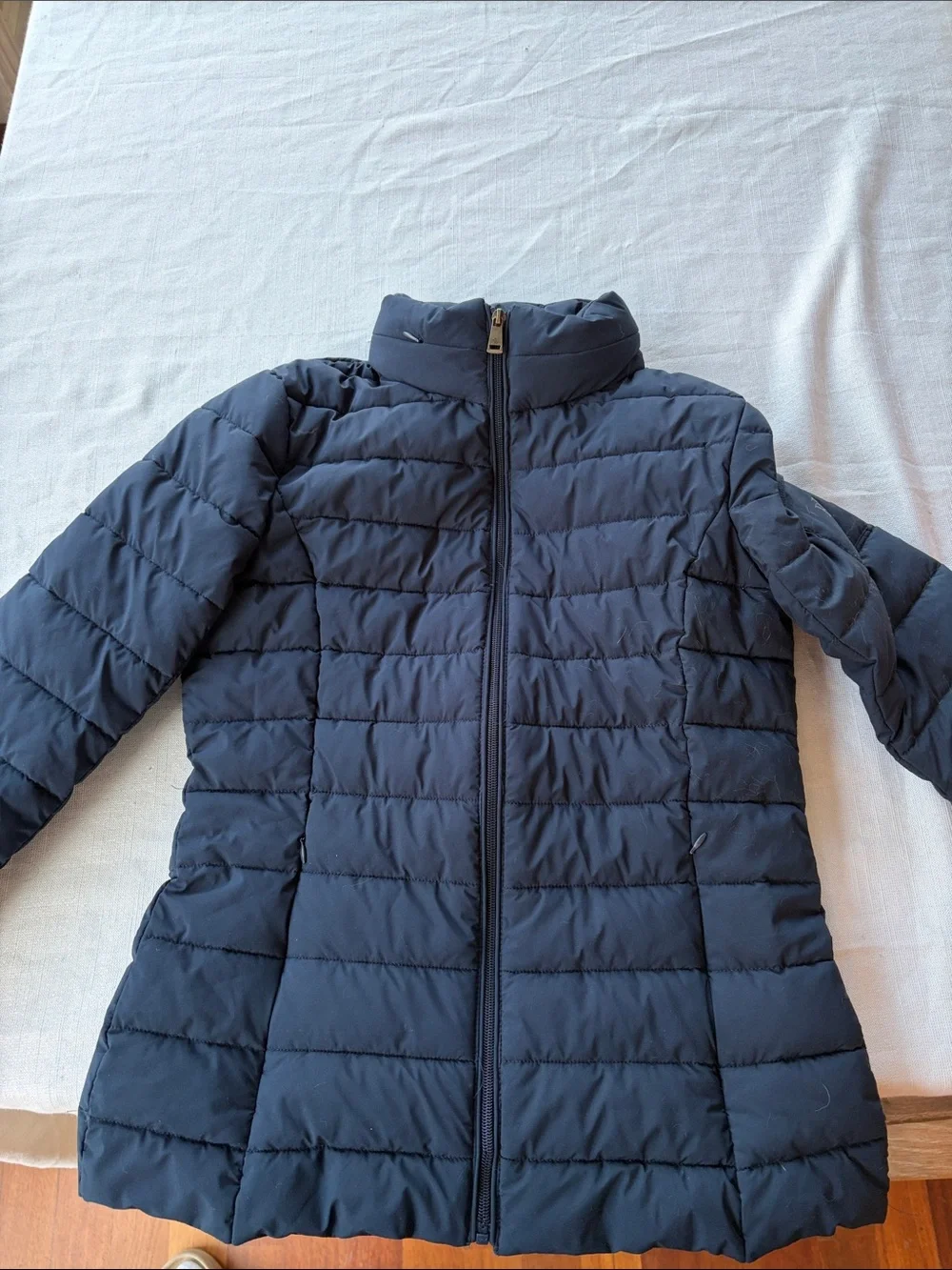 Ralph Lauren Women’s Navy Quilted Puffer with Gold RL Logo